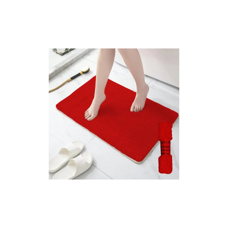 Alfombra Para Baño Antideslizante Rojo 50X70Cm (BRK) 8502